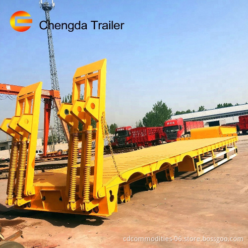 New Best-selling New 3 Axle 60 Ton Lowbed Semi Trailer